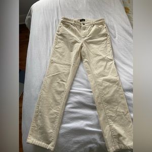 Talbots cream skinny corduroy pants Sz 2